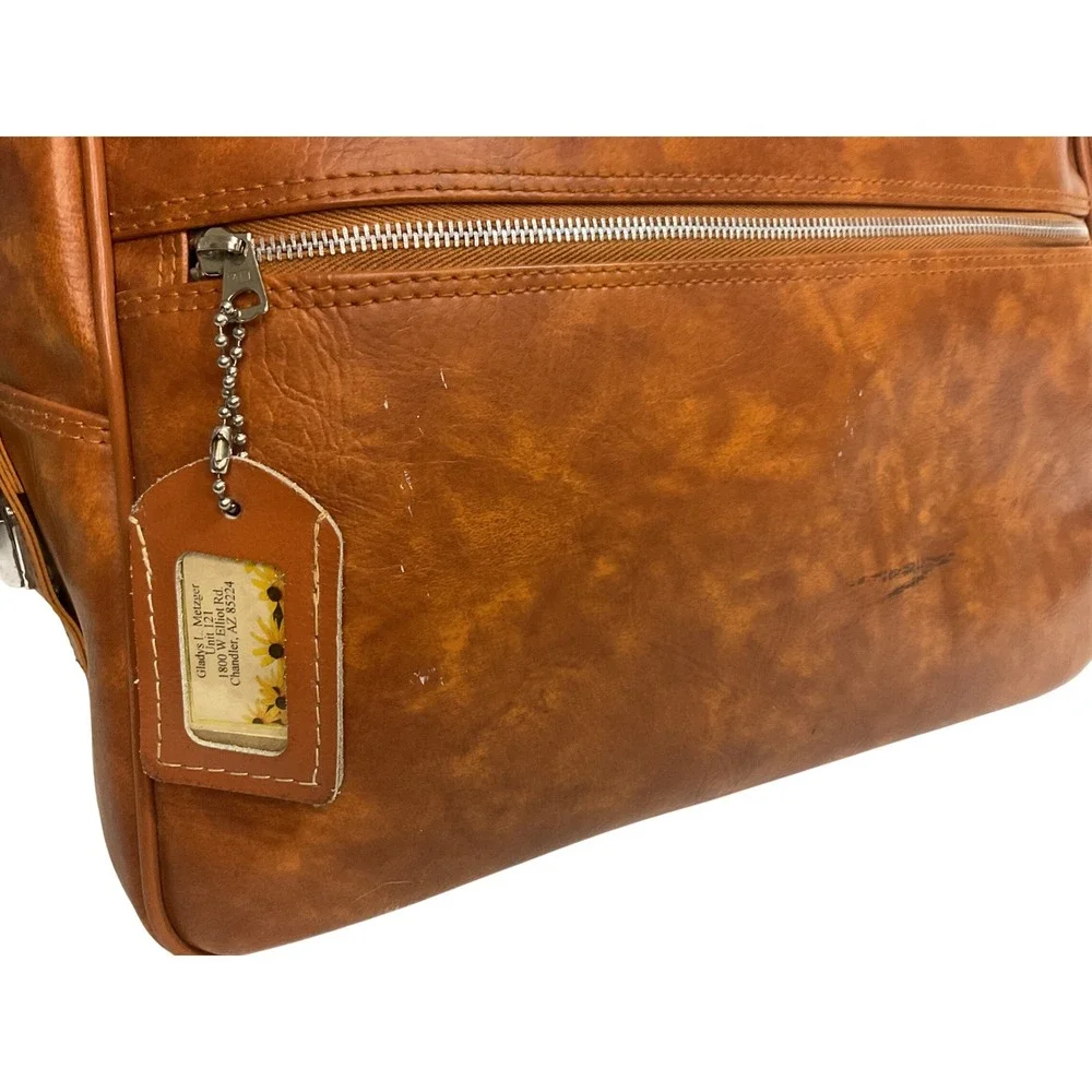 Messenger Bag Unisex Large Cognac Brown Top Grain Cowhide Vintage Style Isreal